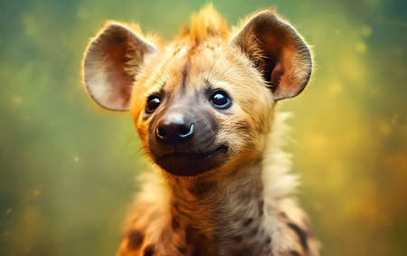 Spotted hyena (Crocuta crocuta) close-up portraitの素材