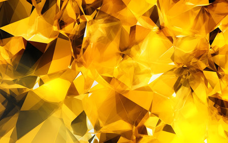 Yellow diamond on a black background. 3d render, 3d illustration.の素材