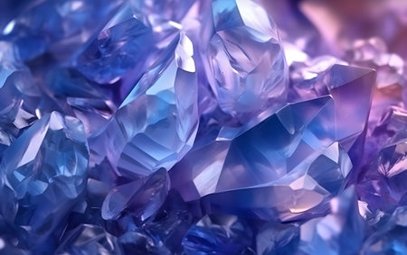 Macro shot of blue gemstone crystals. Jewelry background.の素材