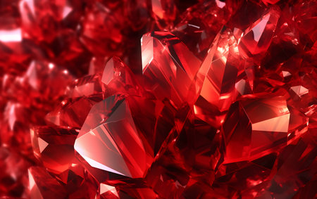 Red Diamonds. 3d illustration. 3D CG. High resolution.の素材