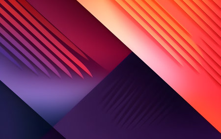 Abstract geometric background with gradient shapes. Minimal design. illustrationの素材