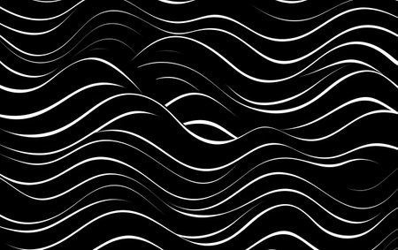 Abstract wavy, waving, billowy and undulating lines. Squiggly, squiggle, squiggle lines. Curvy, squiggle stripes. illustrationの素材