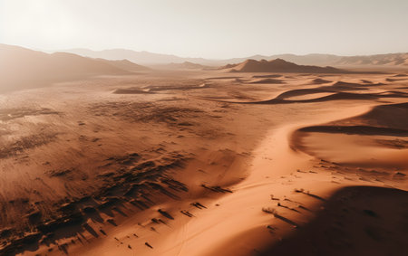 Sand dunes in the Sahara desert, Morocco. 3d renderingの素材