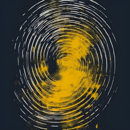 Abstract grunge background with yellow paint splashes. Grunge texture.の素材