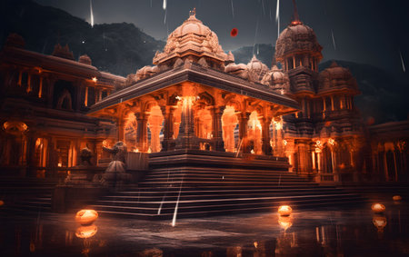 The Pashupatinath Temple in Kathmandu, Nepal.の素材