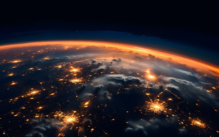 Earth from space showing the beauty of space exploration. 3D renderingの素材