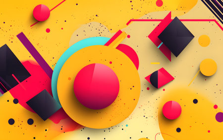 Abstract geometric background with colorful shapes. Vector illustration. Eps 10.の素材