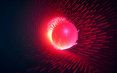 Abstract background, shiny space, futuristic wave illustration, 3D renderingの素材