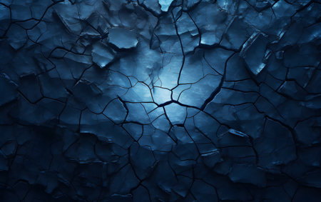 Cracked blue wall texture background. Abstract background for design with cracksの素材