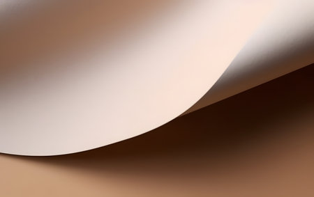 abstract background with curved paper sheets in beige and brown colorsの素材