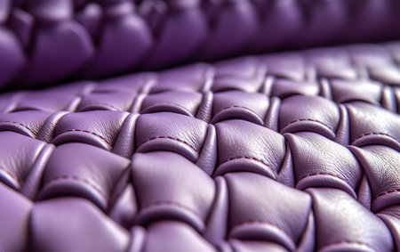 Purple leather texture background close up. Textured surface of leather.の素材