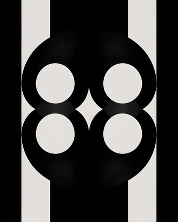Black and white abstract background with circles and lines. 3d renderingの素材