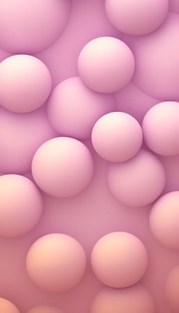 Abstract background with pink balls. 3d render, 3d illustration.の素材