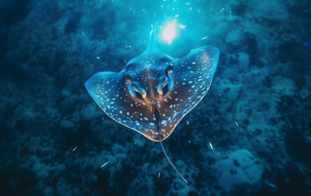 Stingray in the Red Sea. Egypt, Sharm El Sheikhの素材