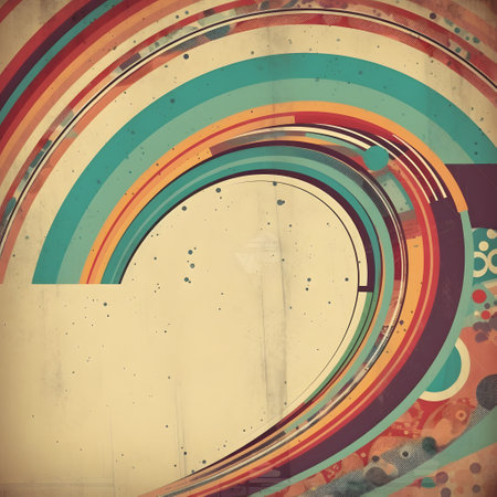 Retro colorful background with grunge textures. Eps10 vector.の素材