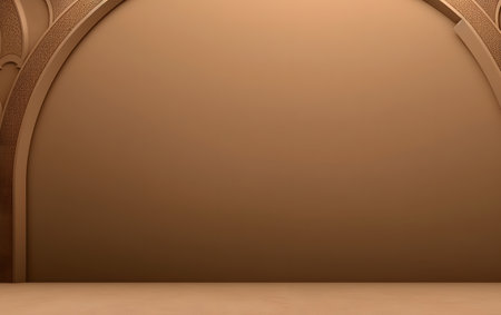 3d rendering of a brown background with a lot of copy spaceの素材