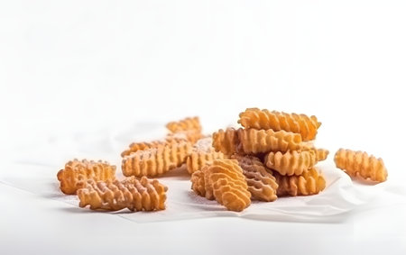 cookies on a white background, close-up, selective focusの素材