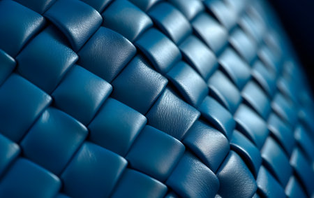 Blue leather texture, close up. Abstract background and texture for design.の素材