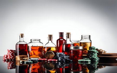 Assorted alcoholic beverages including whiskey, brandy, brandy, cognac, whiskey, brandy, tequila, brandy, brandy, whiskey, brandy, brandy, wine, cognac, whiskey, brandy, whiskeyの素材
