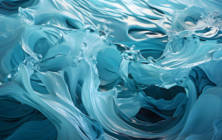 Abstract background of blue water. 3d render, 3d illustration.の素材