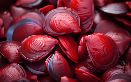 Pile of red blood cells as a background. close upの素材