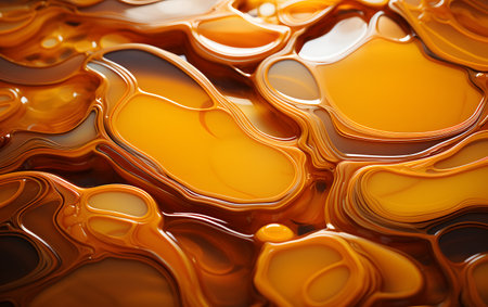 abstract background of oil paint in yellow and brown colors. macroの素材
