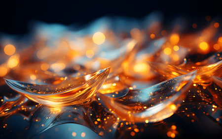 3d rendering of abstract background with bokeh defocused lightsの素材
