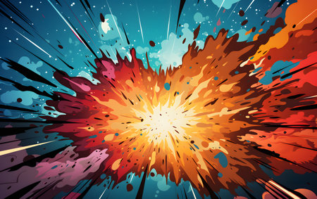 colorful explosion background with grunge effect. EPS10 vector.の素材