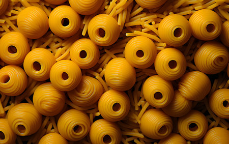 Close-up of a stack of uncooked pasta. Food backgroundの素材