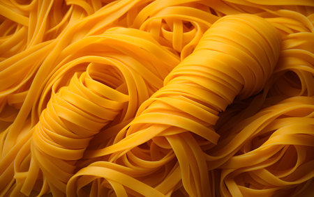 close up of italian pasta fettuccine, food backgroundの素材