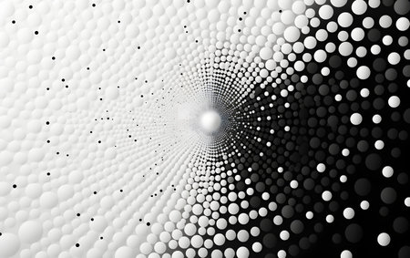 abstract 3d illustration of white and black background with hexagonsの素材