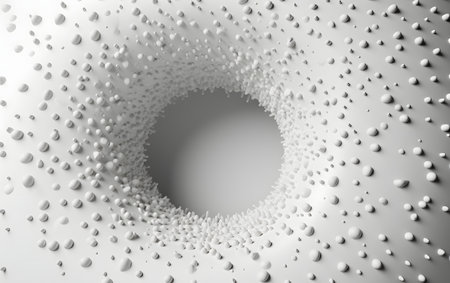 Abstract 3d rendering of chaotic structure. Spheres in empty space.の素材