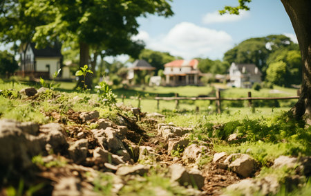 Little cottage in the middle of the forest. Selective focus.の素材