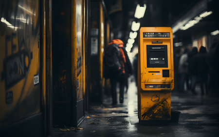 A view of a subway station in London.の素材