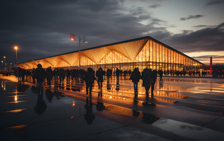 Moscow International Airport. It is the main international airport of Moscow.の素材
