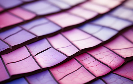abstract background of pink and blue tiles in the form of a mosaicの素材
