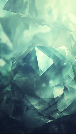 Crystal abstract background. 3d render, 3d illustration. toning.の素材