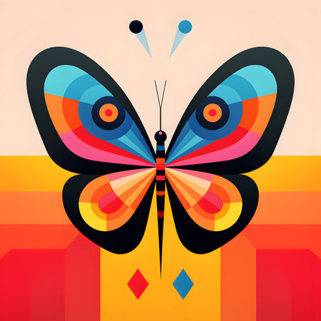 Butterfly on abstract background. Vector illustration. Eps 10.の素材