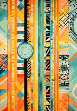 Abstract colorful background with geometric elements. Vector illustration. Eps 10.の素材