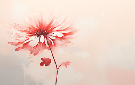 Abstract flower background. Digital painting. 3D illustration. Vintage-style.の素材