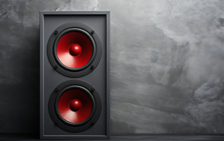 speaker on a background. 3d render. music conceptの素材