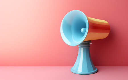 speaker on a background. 3d render. music conceptの素材