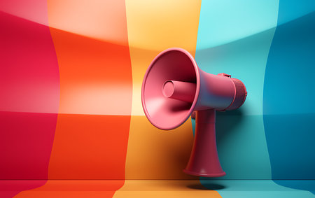 speaker on a background. 3d render. music conceptの素材