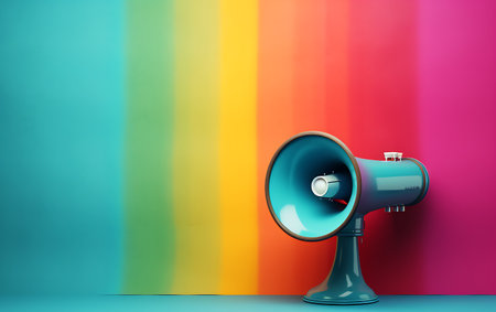 speaker on a background. 3d render. music conceptの素材