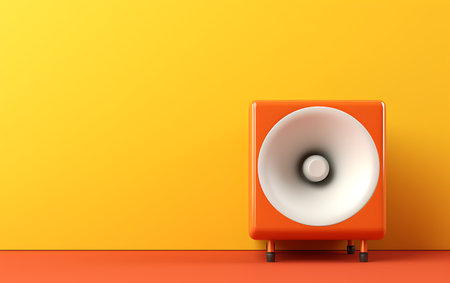 speaker on a background. 3d render. music conceptの素材