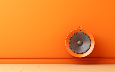 speaker on a background. 3d render. music conceptの素材