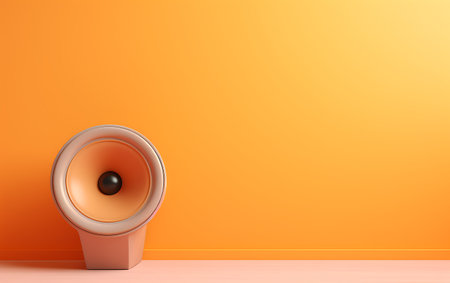 speaker on a background. 3d render. music conceptの素材