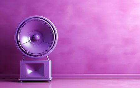 speaker on a background. 3d render. music conceptの素材