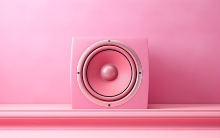 speaker on a background. 3d render. music conceptの素材