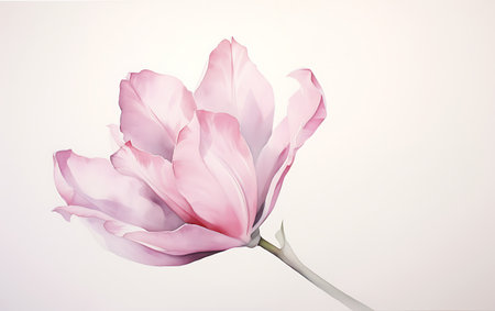 Magnolia flower isolated on white background. Vector illustration for your designの素材
